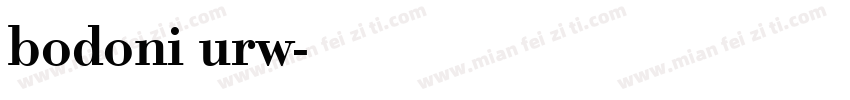 bodoni urw字体转换
